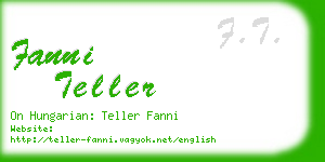 fanni teller business card